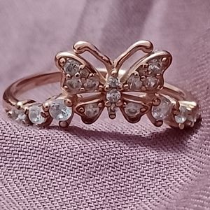 Rose Gold Butterfly Ring Size 10